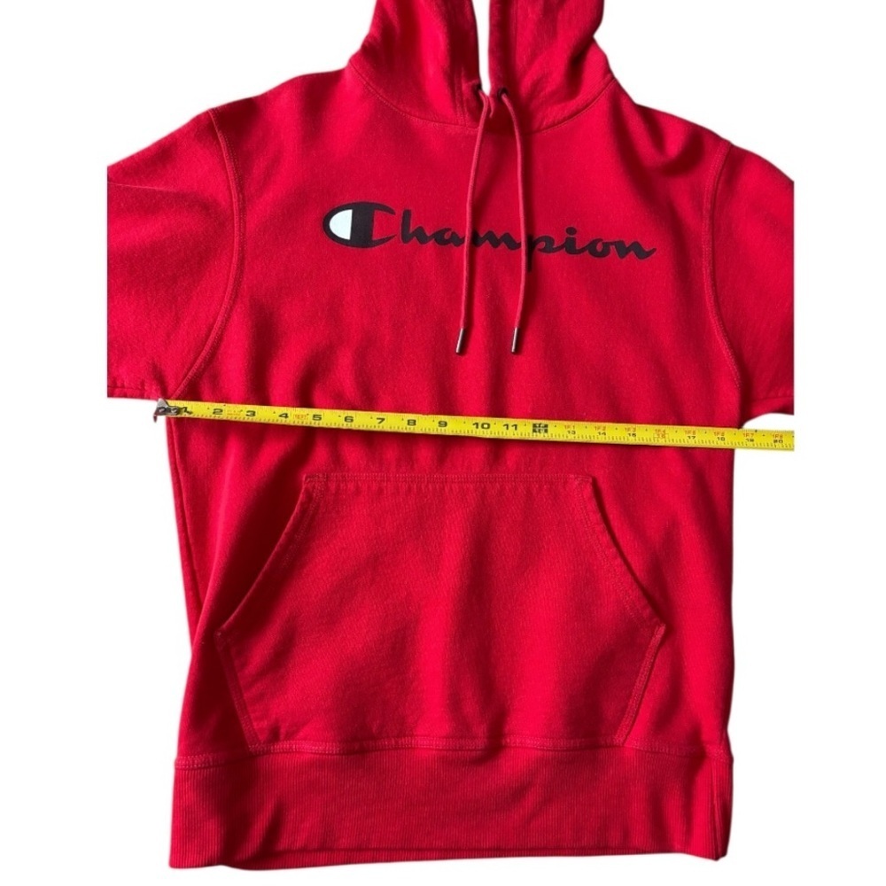 Champion Men's PowerBlend Red Pullover Hooded Sweatshirt Size Small - Picture 8 of 9